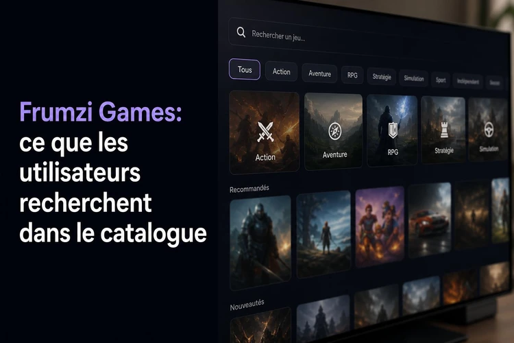 Frumzi Games: ce que les utilisateurs recherchent dans le catalogue