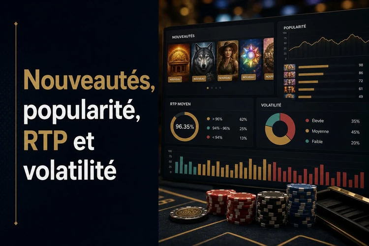 Nouveautés, popularité, RTP et volatilité