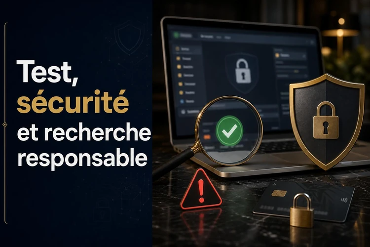 Test, sécurité et recherche responsable